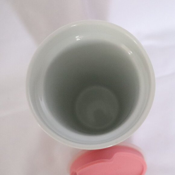 David's Tea Pink‎ Flamingo Holiday Christmas Ceramic BPA Free Travel Mug - Picture 6 of 7